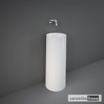 Petit Umywalka wolnostojąca okrąg 36cm biała odpływ do podłogi PETFS13600AWHA RAK