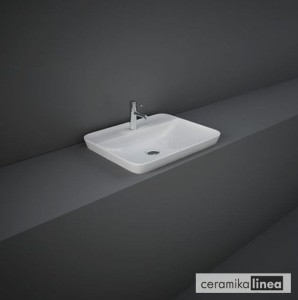 VARIANT umywalka wpuszczana prostokątna 55x42 cm z otworem na baterię  VARDI55501AWHA  RAK