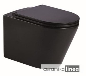 Bezrantowa miska wisząca WC RIM+ Galve Black 5908211415420 LAVITA