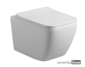 Bezrantowa miska wisząca z deską slim WC RIM+ ONIL 5900378309208 LAVITA