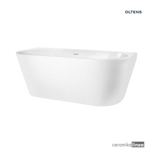 Oltens Delva wanna wolnostojąca przyścienna 150x70 cm akrylowa owalna biała 12018000