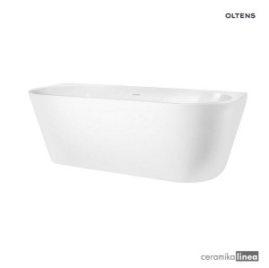 Oltens Delva wanna wolnostojąca przyścienna 170x80 cm akrylowa owalna biała 12019000