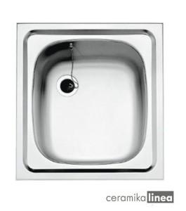 Zlewozmywak do wbudowania ze stali szlachetnej E 50 1C 465 x 440 CN MAT 40109612
