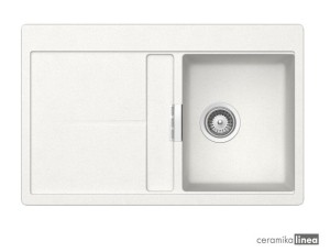 Zlewozmywak do wbudowania z tegranitu biały Gloria 40 B-TG 40145175