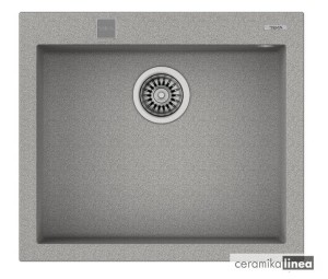 Zlewozmywak do wbudowania z tegranitu kolor szary kamienny FORSQUARE 50.40 TG 115230006 TEKA