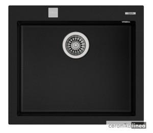 Zlewozmywak do wbudowania z tegranitu czarny  FORSQUARE 50.40 TG 115230005 TEKA