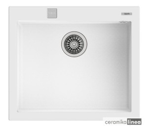 Zlewozmywak do wbudowania z tegranitu kolor arktyczny biały FORSQUARE 50.40 TG 115230009 TEKA
