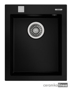 Zlewozmywak do wbudowania z tegranitu czarny FORSQUARE 34.40 TG 115230010 TEKA