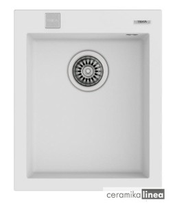 Zlewozmywak do wbudowania z tegranitu kolor arktyczny biały FORSQUARE 34.40 TG 115230014 TEKA