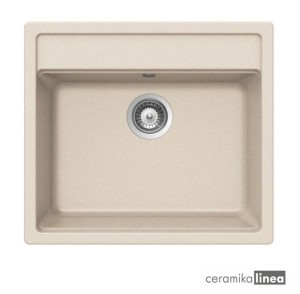 Zlewozmywak do wbudowania z tegranitu kolor alabaster Menorca 60 S-TG  40144557