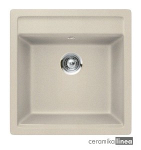 Zlewozmywak do wbudowania z tegranitu kolor alabaster Menorca 50 S-TG 40144577