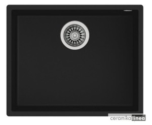 Zlewozmywak podwieszany z tegranitu czarny SQUARE 50.40 TG 115230020 TEKA
