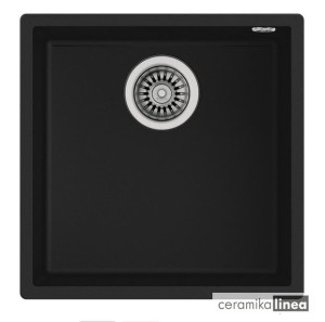 Zlewozmywak podwieszany z tegranitu czarny SQUARE 40.40 TG 115230025 TEKA