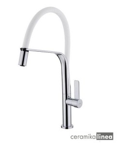 Bateria kuchenna z elastyczną wylewką kolor: chrom + biały FO997  62997020FW TEKA