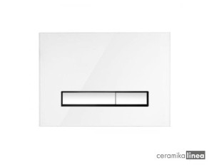 Oltens Torne przycisk spłukujący do WC szklany biały/chrom 57200010