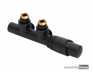 Zestaw termostatyczny zintegrowany czarny prawy  Volaro 2.0 GREX.VO2.50P.BL