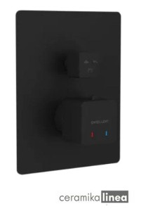  Keria Bateria prysznicowo-wannowa podtynkowa termostatyczna 3-funkcyjna  kolor czarny AREX.2048BL