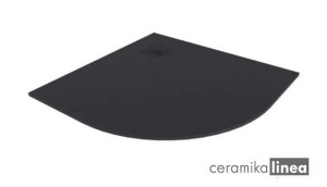  Arda Brodzik kompozytowy półokrągły 90x90, czarny BREX.1504.090.090.BLN