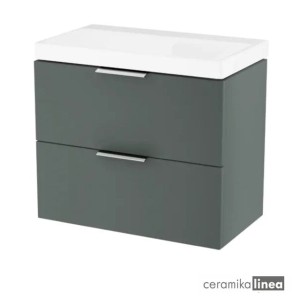 Blanko Szafka szałwiowa z umywalką bez otworu, rozmiar 65 uchwyt chrom Produkt złożony  