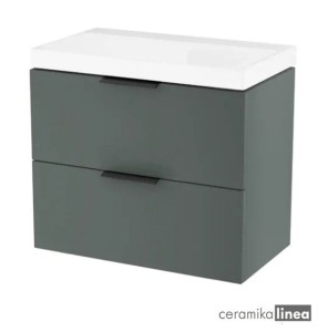 Blanko Szafka szałwiowa z umywalką bez otworu, rozmiar 65 uchwyt czarny Produkt złożony  