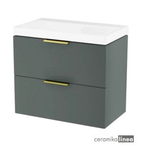 Blanko Szafka szałwiowa z umywalką bez otworu, rozmiar 65 uchwyt złoty Produkt złożony  