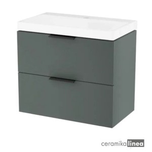 Blanko Szafka szałwiowa z umywalką z otworem, rozmiar 65 uchwyt czarny Produkt złożony 