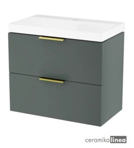 Blanko Szafka szałwiowa z umywalką z otworem, rozmiar 65 uchwyt złoty  Produkt złożony 