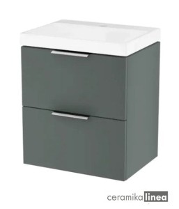 Blanko Szafka szałwiowa z umywalką z otworem, rozmiar 49 uchwyt chrom Produkt złożony  