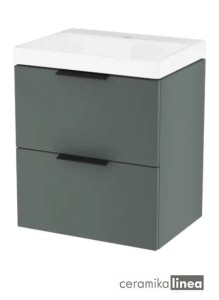 Blanko Szafka szałwiowa z umywalką z otworem, rozmiar 49 uchwyt czarny Produkt złożony  