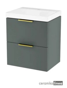 Blanko Szafka szałwiowa z umywalką z otworem, rozmiar 49 uchwyt złoty Produkt złożony  