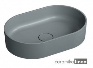 Umywalka nablatowa OVO M+ kolor ash grey, 55 x 36 cm OVOUNAG Omnires 