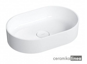 Umywalka nablatowa OVO M+ kolor biały połysk, 55 x 36 cm  OVOUNBP Omnires  