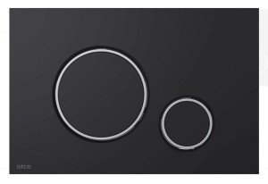 THIN - Przycisk sterujący do systemów podtynkowych. czarny-mat/chrom-połysk M778 ALCA