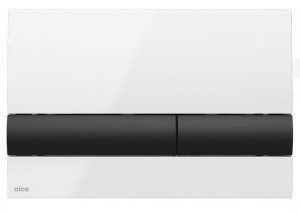 Przycisk sterujący do systemów podtynkowych. biały-połysk/czarny-połysk M1710-8 ALCA