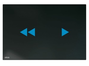 Przycisk sterujący bezdotykowy do systemów podtynkowych z podświetleniem. szkło-czarny NIGHT LIGHT-2 ALCA