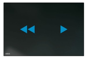 Przycisk sterujący bezdotykowy do systemów podtynkowych Slim z podświetleniem. szkło-czarny NIGHT LIGHT-2-SLIM ALCA