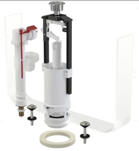 Komplet montażowy z przyciskiem STOP SA2000SK 3/8" CHROM ALCA