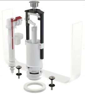 Komplet montażowy z przyciskiem STOP SA2000S 3/8" CHROM ALCA