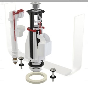 Komplet montażowy z dzielonym przyciskiem SA08ASK 1/2" CHROM ALCA