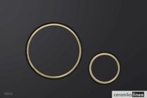 THIN - Przycisk sterujący do systemów podtynkowych. czarny mat / złoty połysk M778-5 ALCA 