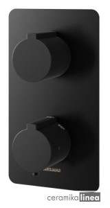 EXPERIENCE bateria podtynkowa wannowa termostatyczna czarna  QW433EB 3 wyjścia wody Kohlman