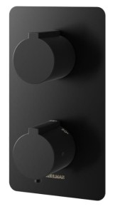 EXPERIENCE bateria podtynkowa wannowa termostatyczna czarna  QW432EB 2 wyjścia wody Kohlman