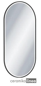  Corido Lustro owalne LED w ramie aluminiowej czarny mat DOEX.CO100.050.BL Exellent