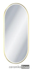  Corido Lustro owalne LED w ramie aluminiowej złoty połysk DOEX.CO100.050.GL Exellent