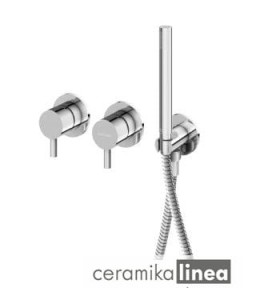 AXEL Bateria Wannowa chrom z dwoma mieszaczami wody QW260A Kohlman