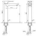 Clever Bateria Umywalkowa Wysoka Chrom  ARAC.4102CR specyfikacja,.jpg