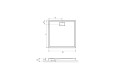 Zero Brodzik Kwadratowy 100X100 Niski  BREX.1202.100.100.WHN,.jpg