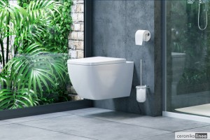 MISKA WISZĄCA WC NESS z deską wolnoopadającą CENL.3509.500.WH