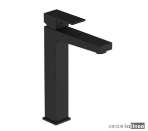 Oltens Gota bateria umywalkowa stojąca wysoka czarny mat 32401300