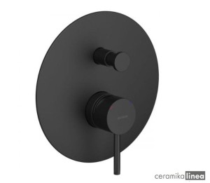 Oltens Molle bateria wanno-prysznicowa podtynkowa kompletna czarny mat 34100300